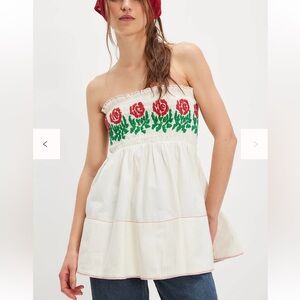 Free People Embroidered Top